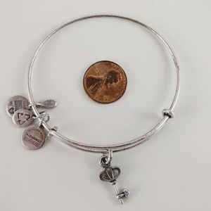 Alex an Ani Rafaelian Silver Skeleton Key Bracelet